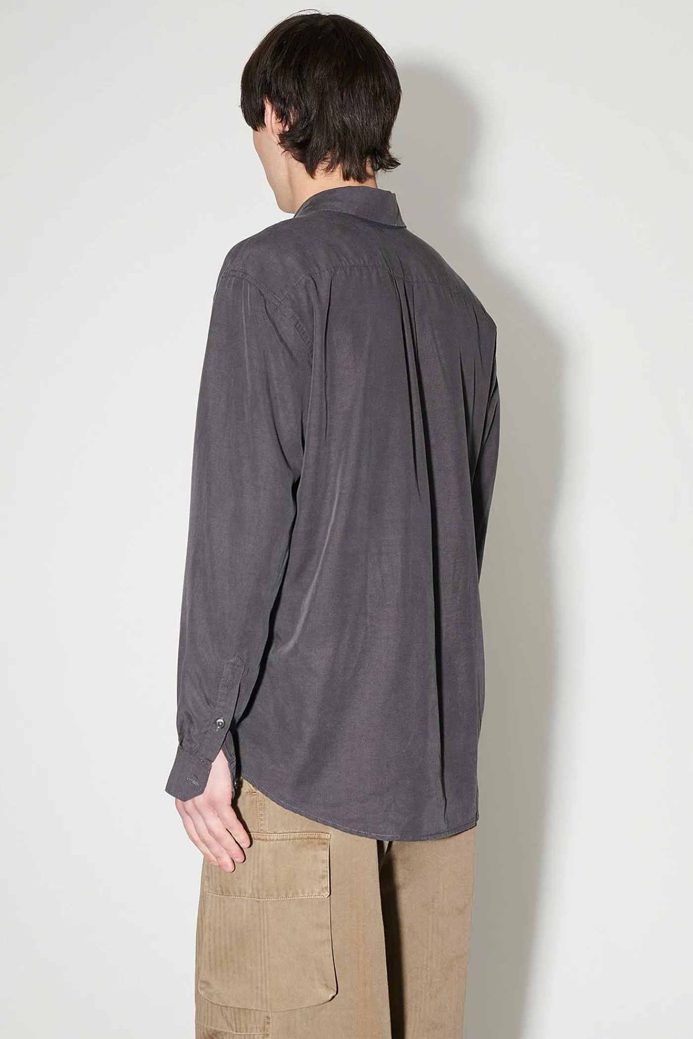 Skjorttyg|Our Legacy Initial Skjorta Ash Grey Liquid Lyocell