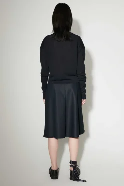 Stickat|Our Legacy Ivy Cardigan Shadow Black Crispy Cotton
