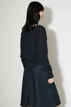 Stickat|Our Legacy Ivy Cardigan Shadow Black Crispy Cotton