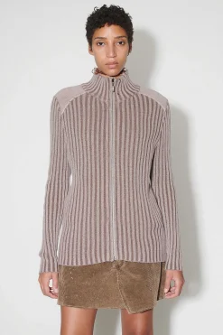 Stickat|Our Legacy Klassisk Zip Cardigan Rosa Cast Cotton Cash