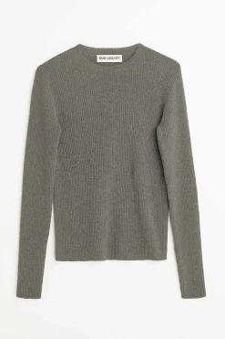 Stickat|Our Legacy Kompakt Roundneck Mole Grey Super Wool