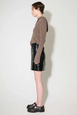 Läder|Our Legacy Kort Sarong True Dye Black Leather
