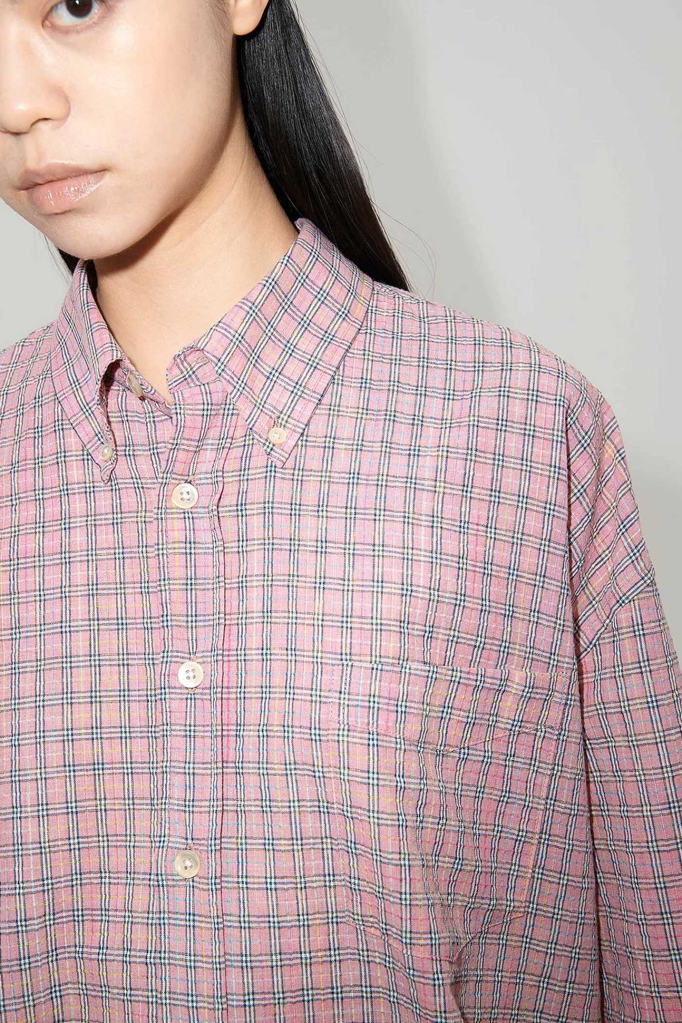 Skjorttyg|Our Legacy Lanad Bd-Troja Rosa Kimble Check