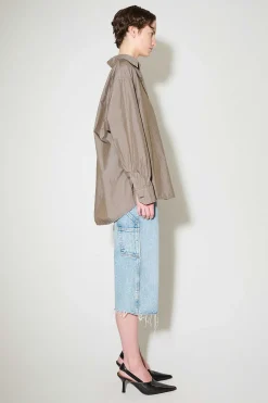 Skjorttyg|Our Legacy Lant Skjorta Stone Khaki Fallskarm Poplin