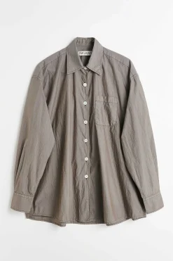 Skjorttyg|Our Legacy Lant Skjorta Stone Khaki Fallskarm Poplin