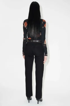 Jeans|Our Legacy Linjart Skuren Svart Sjalvedge