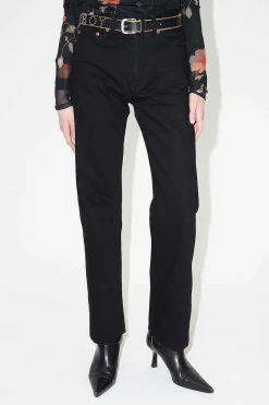 Jeans|Our Legacy Linjart Skuren Svart Sjalvedge