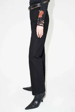 Jeans|Our Legacy Linjart Skuren Svart Sjalvedge