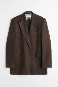 Passning|Our Legacy Manta Blazer Antik Choklad Arctic Linne