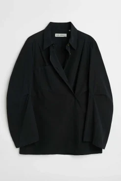 Skjorttyg|Our Legacy Maskinskjorta Antik Black Peached Cupro