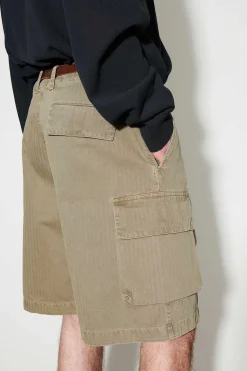 Shorts|Our Legacy Mount Shorts Uniform Olive Herringbone