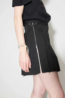 Kjolar|Our Legacy Objekt Kjol Svart Peached Cupro Poplin