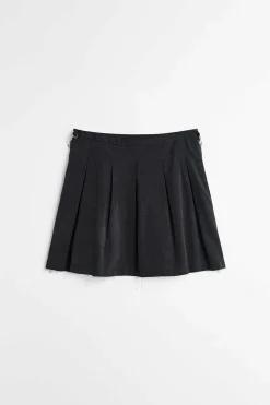 Kjolar|Our Legacy Objekt Kjol Svart Peached Cupro Poplin