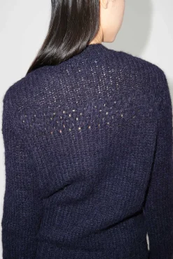 Stickat|Our Legacy Oma Cardigan Navy Fuzzy Mohpaca