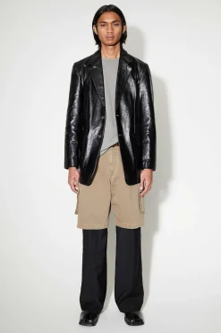 Läder|Our Legacy Oppnande Blazer True Dye Black Leather