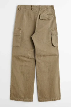 Byxor|Our Legacy Peak Cargo Uniform Olive Herringbone