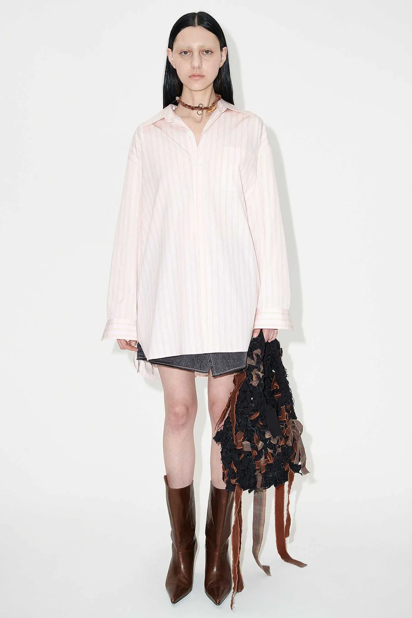 Skjorttyg|Our Legacy Popover Skjorta Rosa Business Stripe