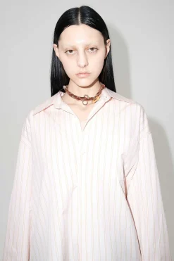 Skjorttyg|Our Legacy Popover Skjorta Rosa Business Stripe