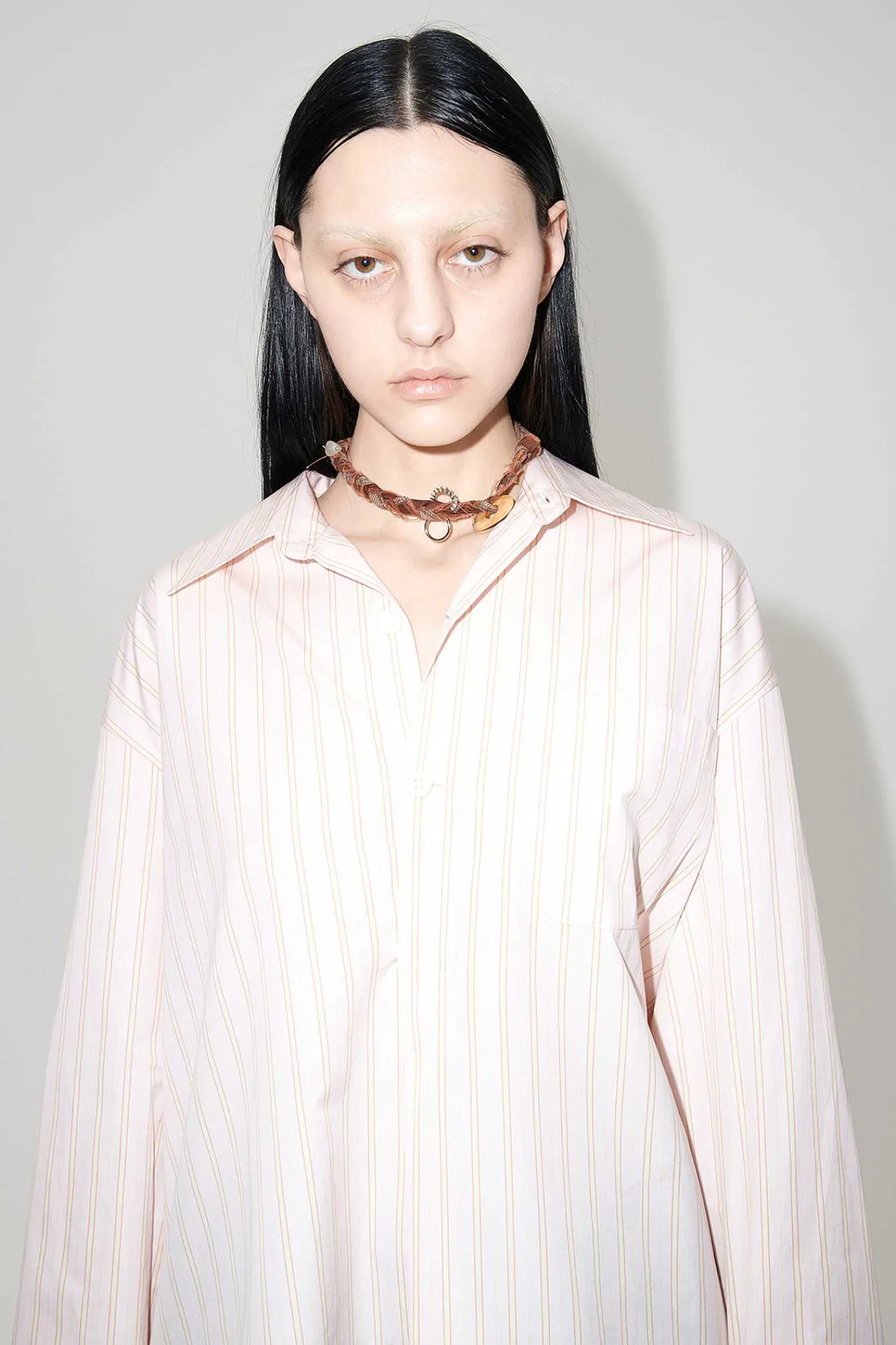 Skjorttyg|Our Legacy Popover Skjorta Rosa Business Stripe