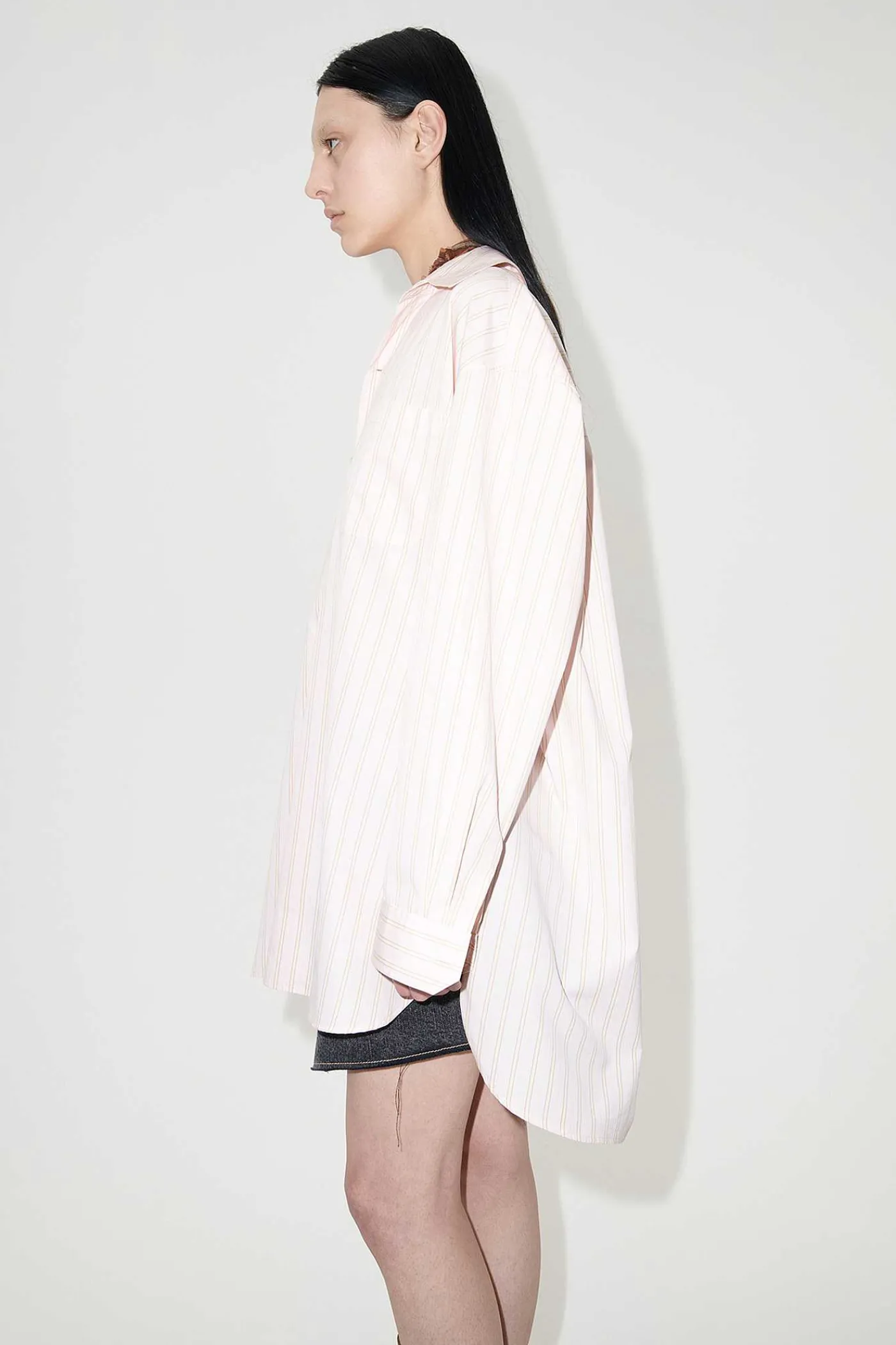Skjorttyg|Our Legacy Popover Skjorta Rosa Business Stripe