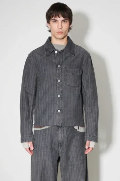 Ytterkläder|Our Legacy Rebirth Jacka Washed Grey Torino Stripe