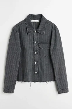 Ytterkläder|Our Legacy Rebirth Jacka Washed Grey Torino Stripe