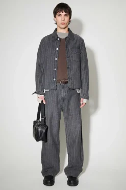Ytterkläder|Our Legacy Rebirth Jacka Washed Grey Torino Stripe