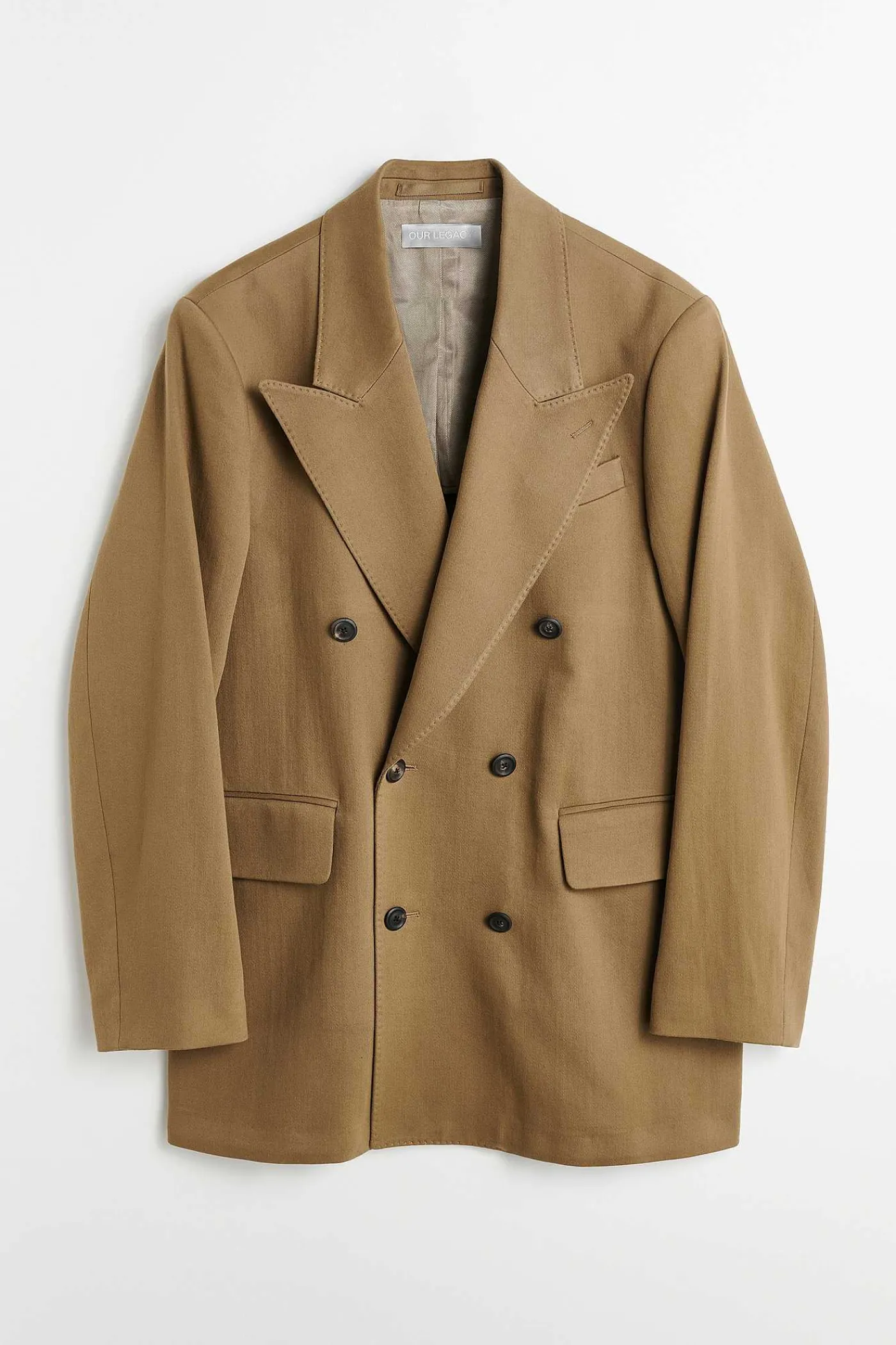 Passning|Our Legacy Sharp Db Blazer Olive Broken Sateen