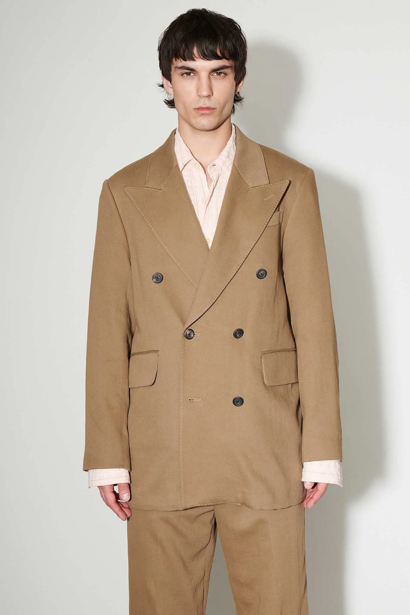 Passning|Our Legacy Sharp Db Blazer Olive Broken Sateen