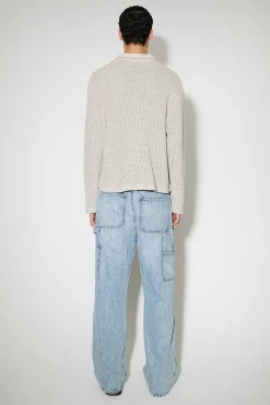 Jersey|Our Legacy Shrunken Full Zip Polo Musk Dusk Rope Weave
