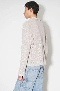 Jersey|Our Legacy Shrunken Full Zip Polo Musk Dusk Rope Weave