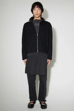 Jersey|Our Legacy Shrunken Fullzip Polo Black Rib