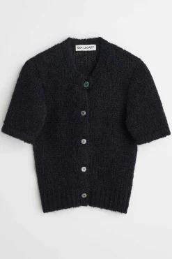 Stickat|Our Legacy Shrunken Shortsleeve Navy Fuzzy Mohpaca