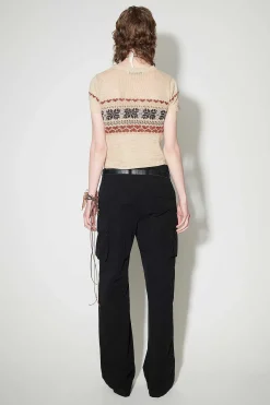 Stickat|Our Legacy Stickad Beskuren T-Shirt Snow Fairisle Hampa