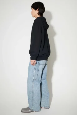 Stickat|Our Legacy Stickad Hoodie Shadow Black Crispy Cotton