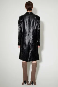 Läder|Our Legacy Stingray Coat True Dye Black Leather