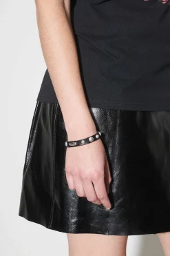 Smycke|Our Legacy Superslim Armband Grizzly Svart Läder