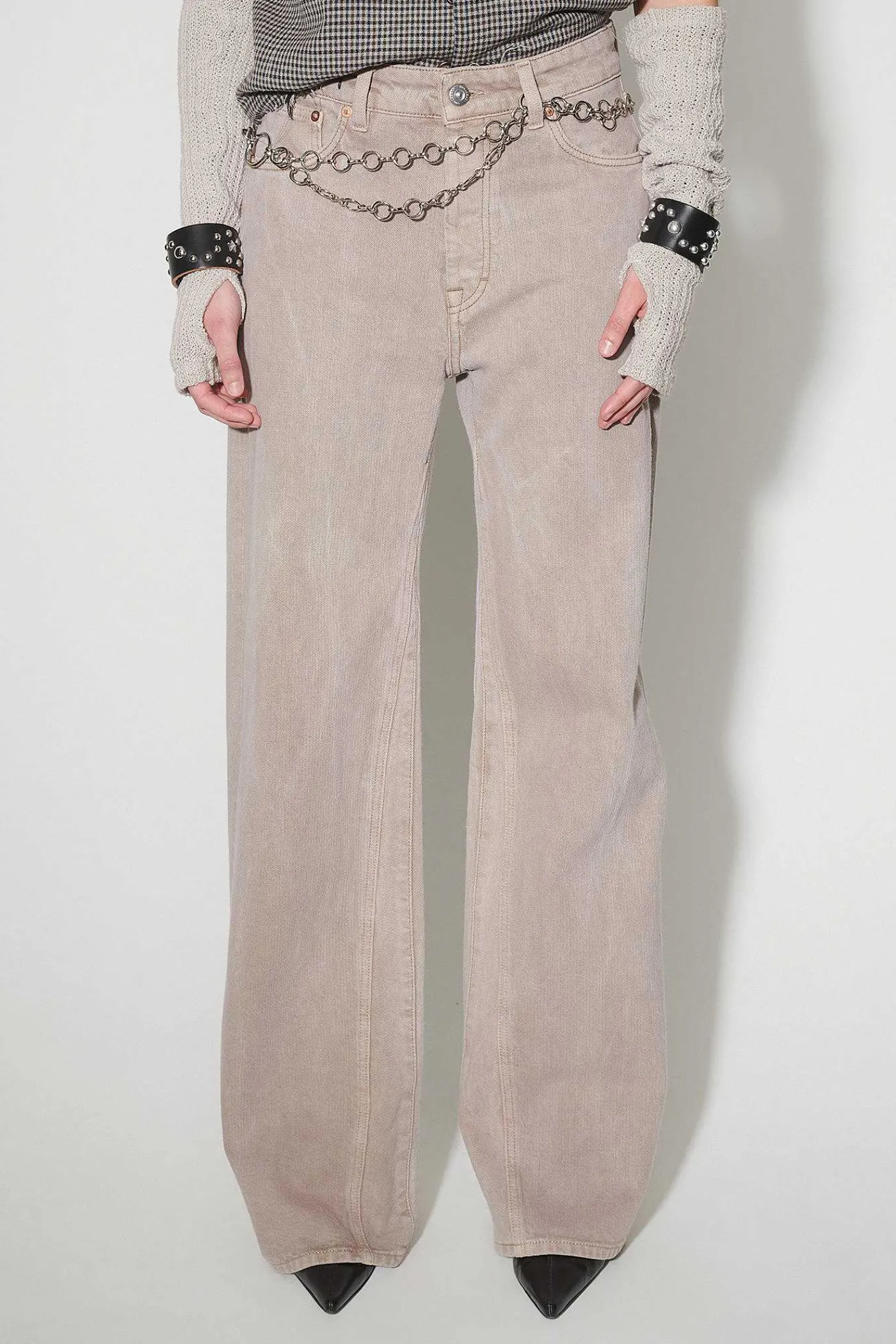 Jeans|Our Legacy Treble Cut Pink Cast Chain Twill