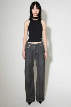Jeans|Our Legacy Treble Cut Washed Grey Torino Stripe