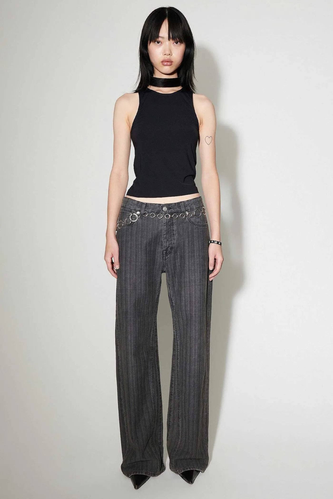 Jeans|Our Legacy Treble Cut Washed Grey Torino Stripe