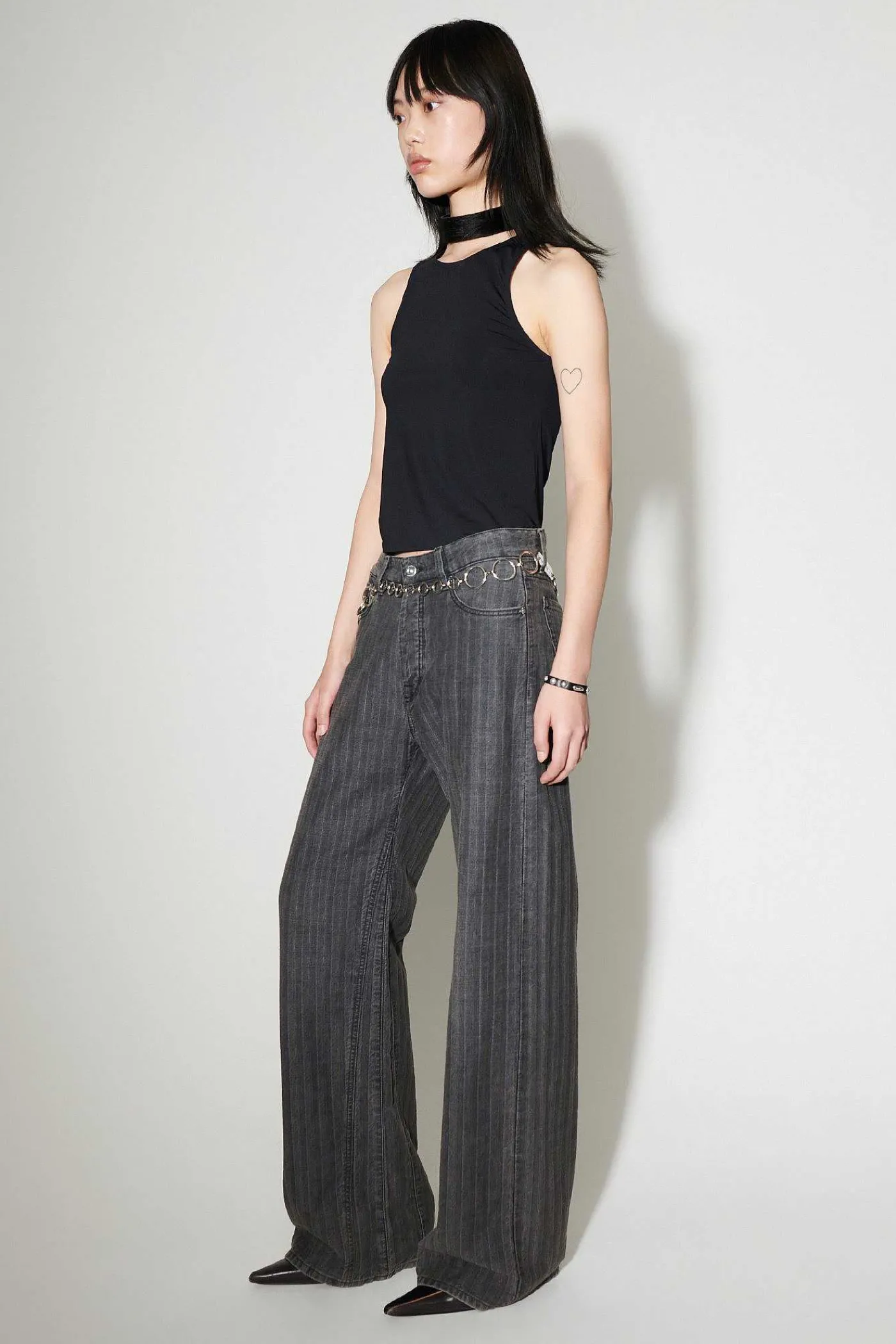 Jeans|Our Legacy Treble Cut Washed Grey Torino Stripe