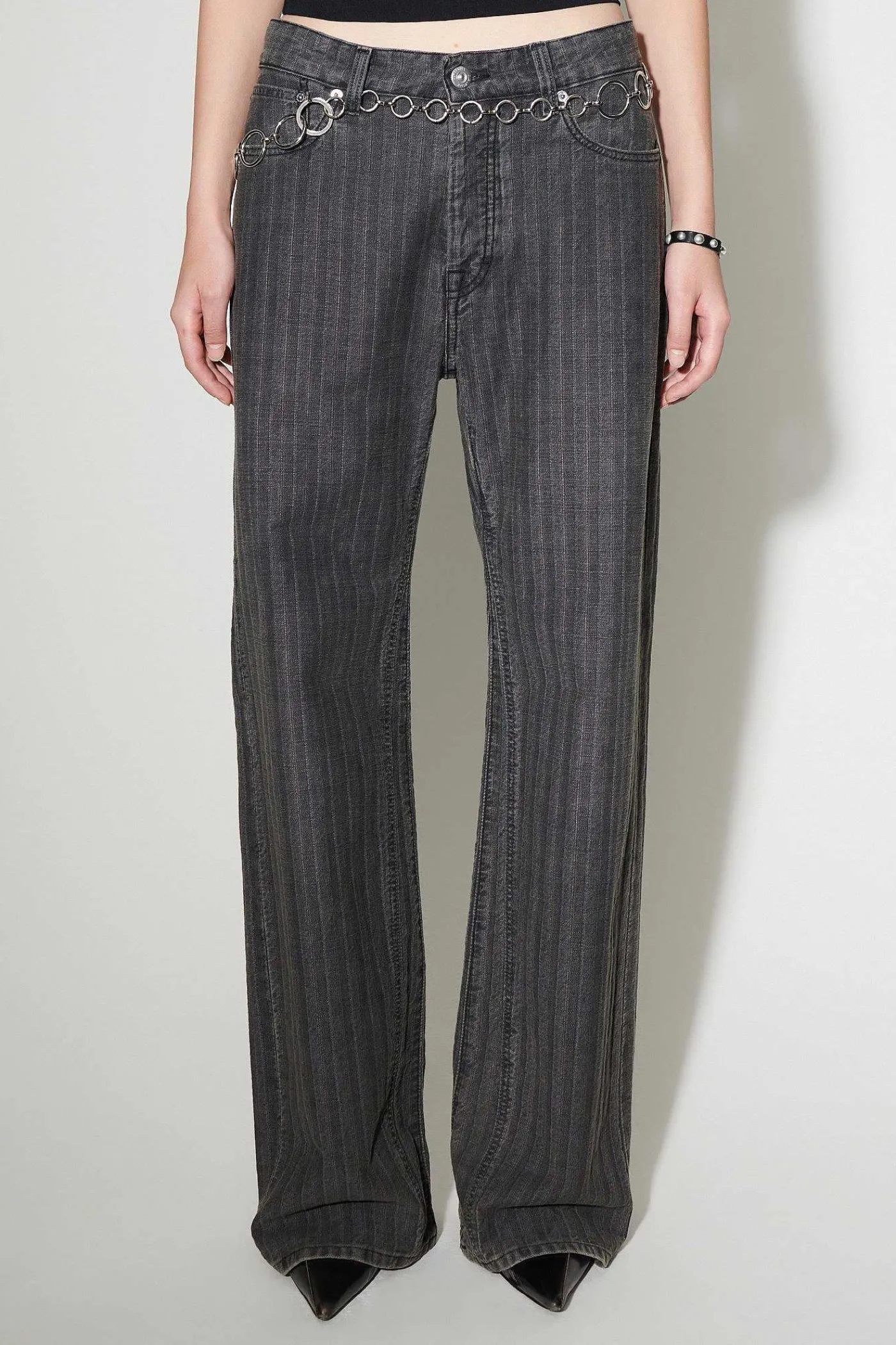 Jeans|Our Legacy Treble Cut Washed Grey Torino Stripe