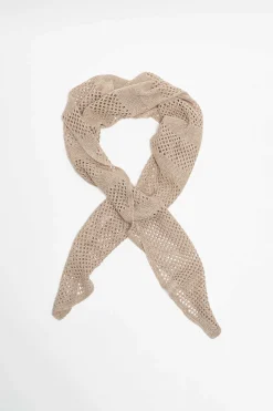 Halsdukar|Our Legacy Triangel Scarf Beige Melange Linne