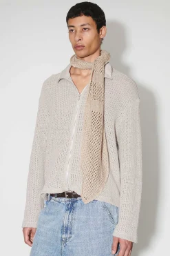 Halsdukar|Our Legacy Triangel Scarf Beige Melange Linne
