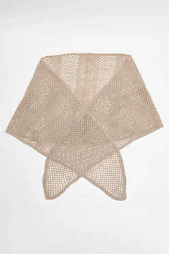 Halsdukar|Our Legacy Triangel Scarf Beige Melange Linne