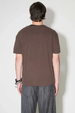 Jersey|Our Legacy U-Ringad T-Shirt Tvattad Kol Bomullssilke