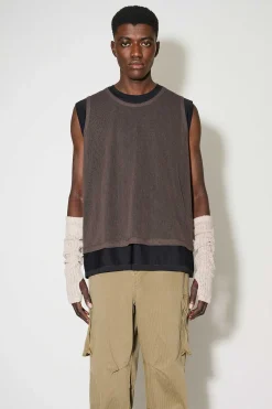 Jersey|Our Legacy Vandbar Gravity Tank Svart/Antik Choklad