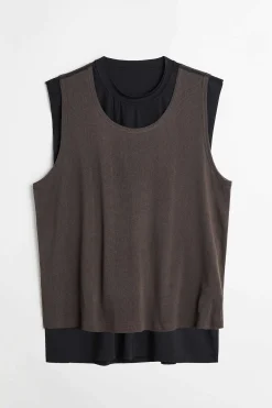 Jersey|Our Legacy Vandbar Gravity Tank Svart/Antik Choklad