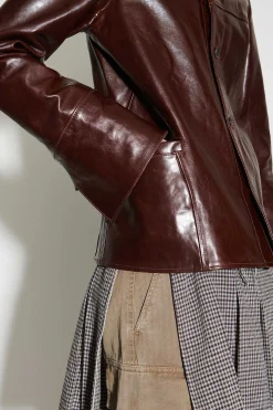 Läder|Our Legacy Verve Jacka True Dye Tuscan Brown Läder
