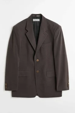 Passning|Our Legacy Vienna Blazer Ek Brun Futuristisk Siden